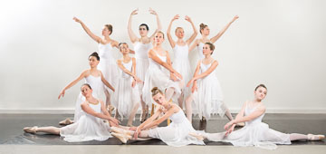team portrait of ballet dancers in bitterroot